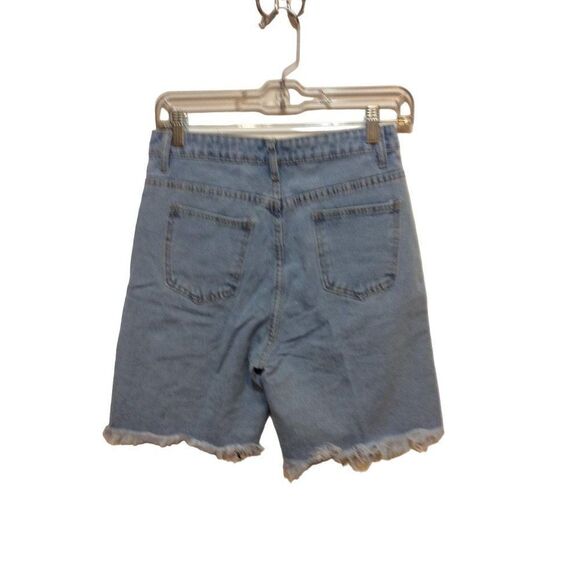 WOMEN Distressed Short Small Blue Denim - Picture 2 of 3